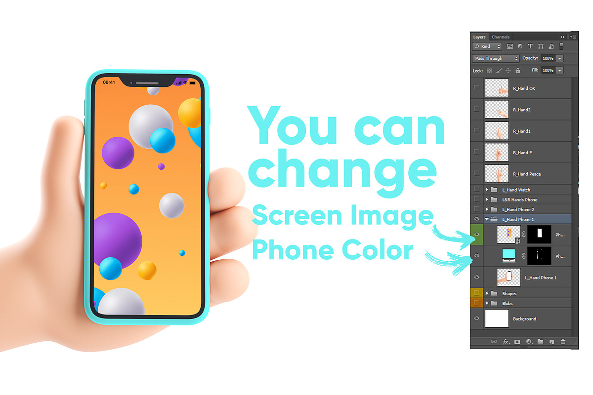 Cartoon Mockup, an iPhone Mockup by Best Pixels™ (Photo 3 of 10)