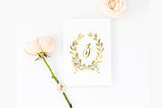 gold laurel wreath table numbers, an Object Graphic by Freshmint Paperie (Thumbnail 2 of 2)