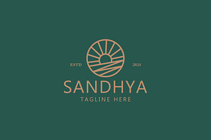 Logo Golden Sunrise Over Coastal, a Branding & Logo Template by Signatoro