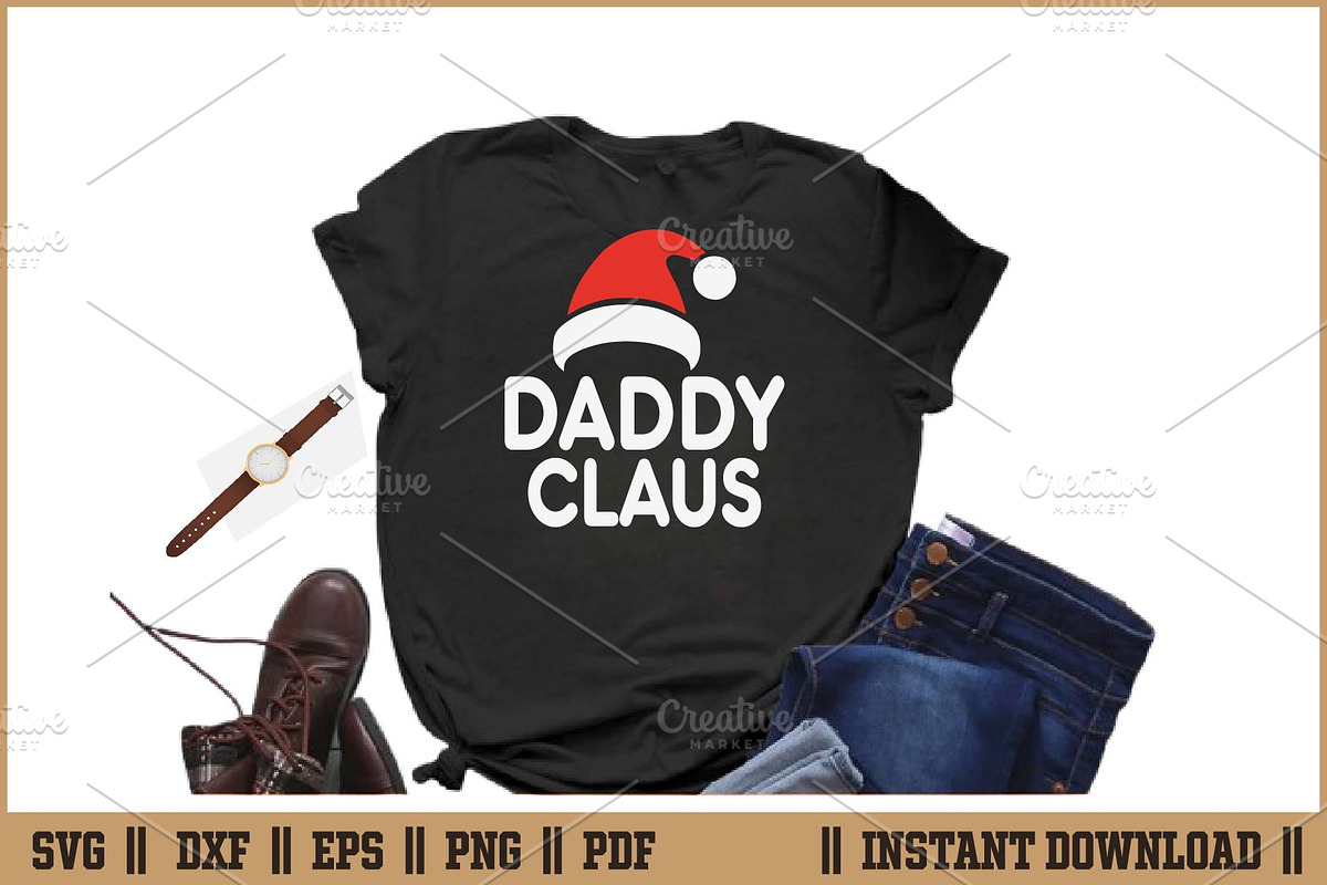 Daddy Claus T-Shirt SVG Design, a Seasonal Illustration by Handy Arts Studio (Photo 2 of 3)