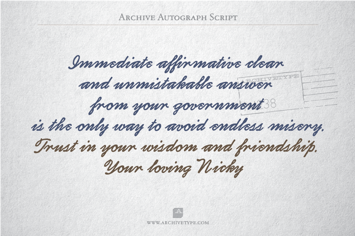Archive Autograph Script preview 2
