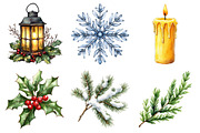 Watercolor Moody Christmas Clipart, an Illustration by Daily.Designs (Thumbnail 4 of 5)