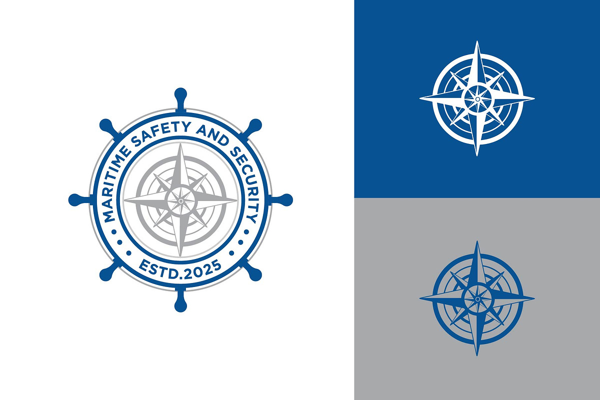 compass with steering wheel logo, a Branding & Logo Template by funpixel