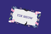 Y2K Galaxy Meow Hand Drawn Digital, an Animal Illustration by CreativeValuation (Thumbnail 11 of 12)