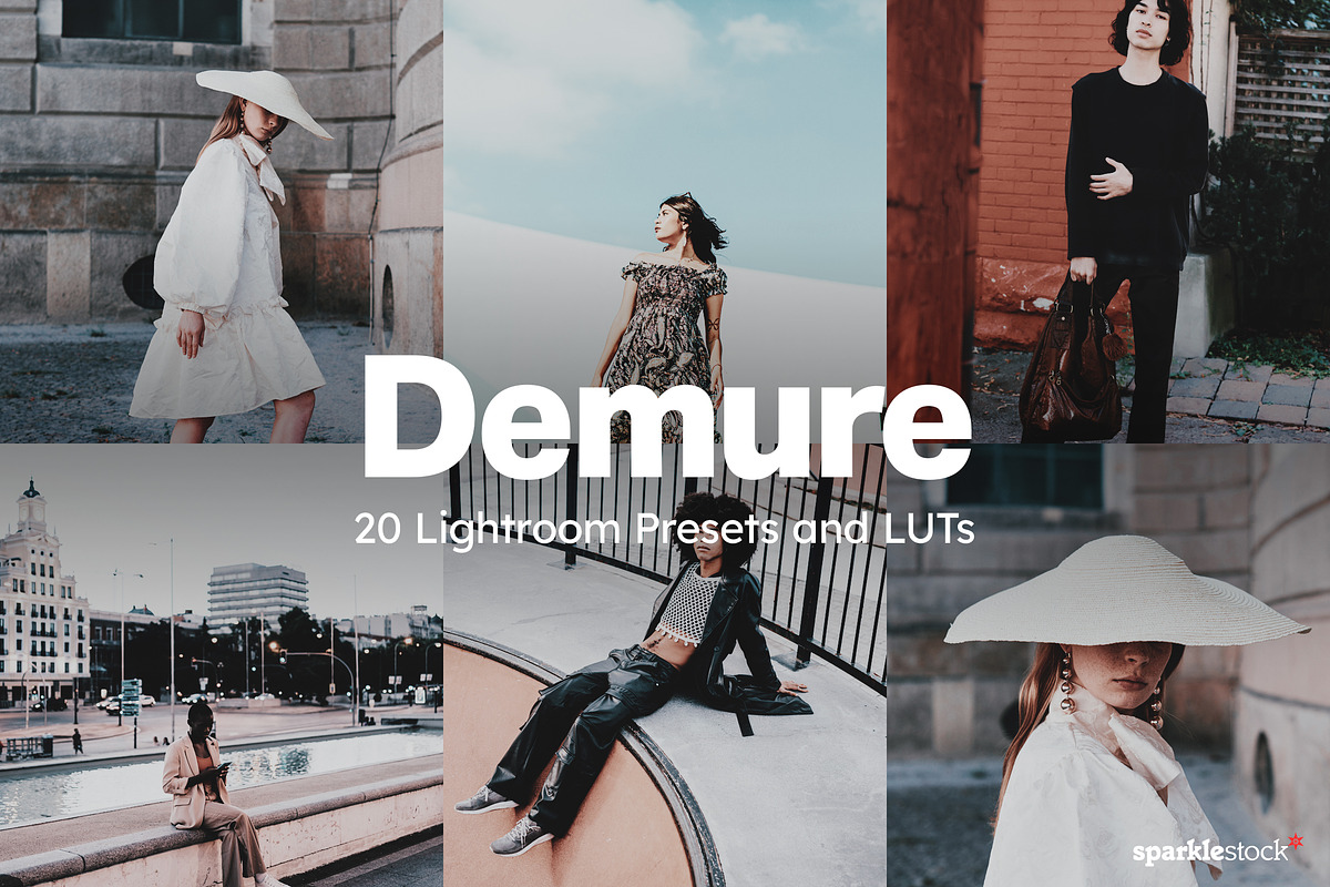 20 Demure Lightroom Presets and LUTs, a Preset Add-On by SparkleStock (Photo 1 of 12)