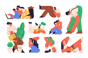 Modern people relaxing set, a Decorative Illustration by Good Studio