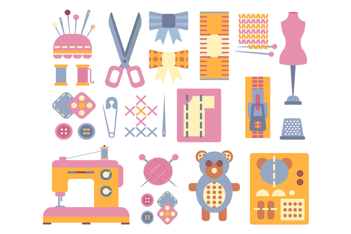 Handicraft and Sewing Icons, a Decorative Illustration by TopVectors