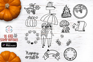 Procreate Fall Stamps Brushes