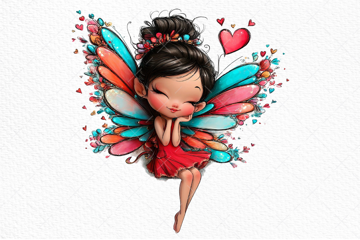 Valentines Fairy Clipart, an Illustration by Craft Nest (Photo 9 of 11)