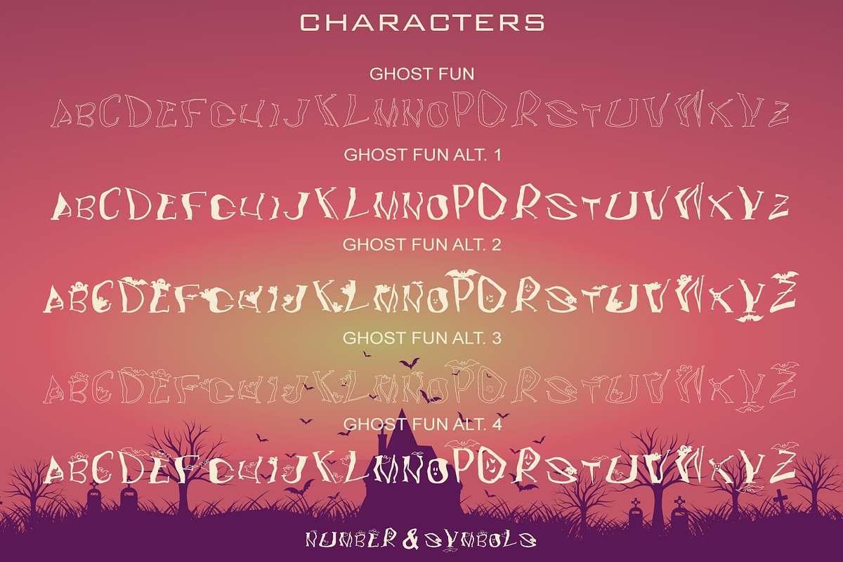 Ghost Fun Font Collection preview 8