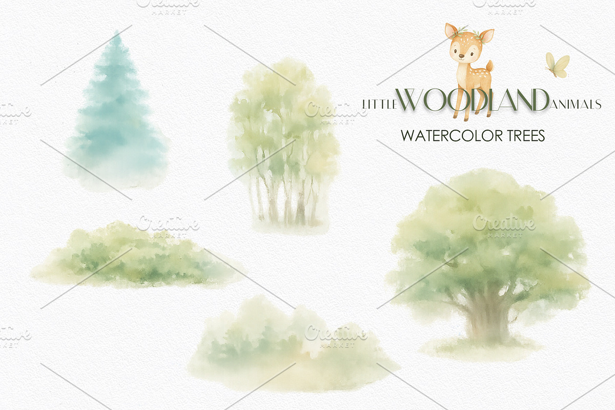 Woodland Animals Watercolor, an Animal Illustration by Ana-Sakuta (Photo 9 of 10)