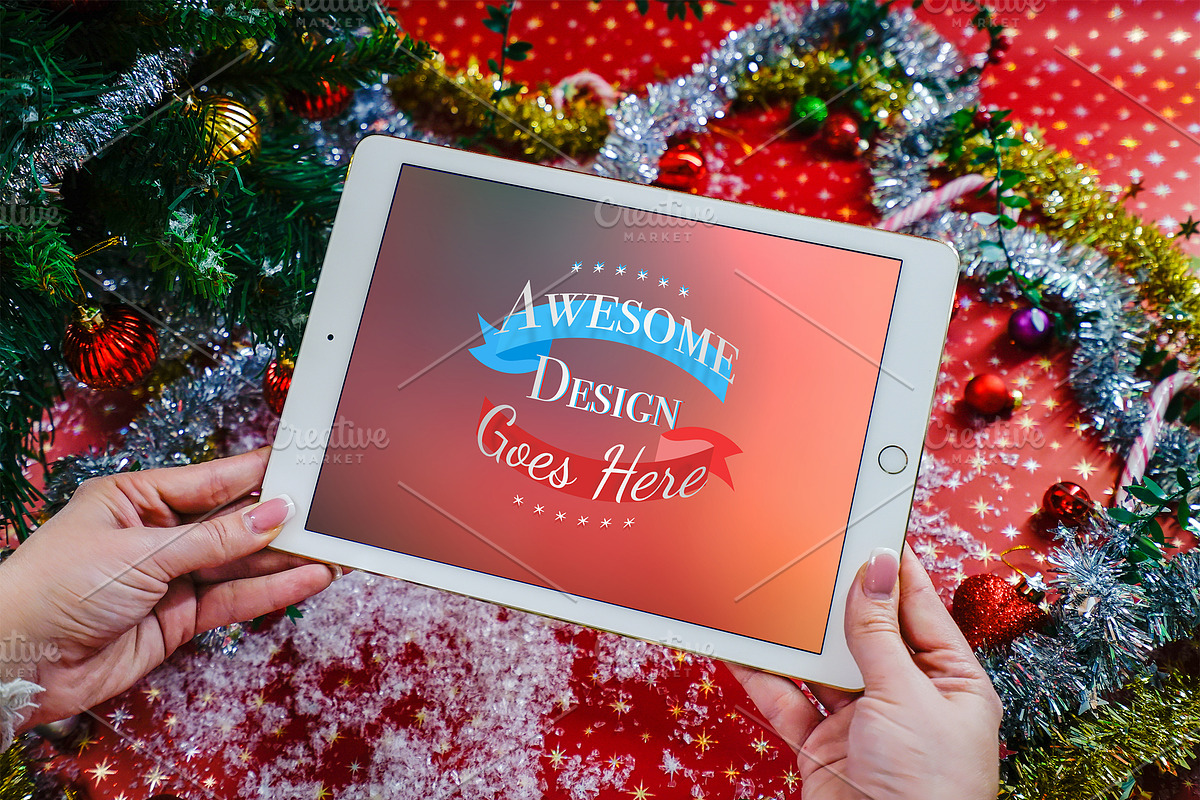 Christmas & New Year Mock-Up, an iPhone Mockup by EmilGuseinov (Photo 22 of 23)