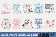 Vintage Western CowGirl SVG Bundle, an Object Illustration by Ya_ Design Store (Thumbnail 1 of 11)