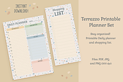 Terrazzo Planner & Shopping List, a Stationery Template by Nina Bered Illustration (Thumbnail 1 of 4)