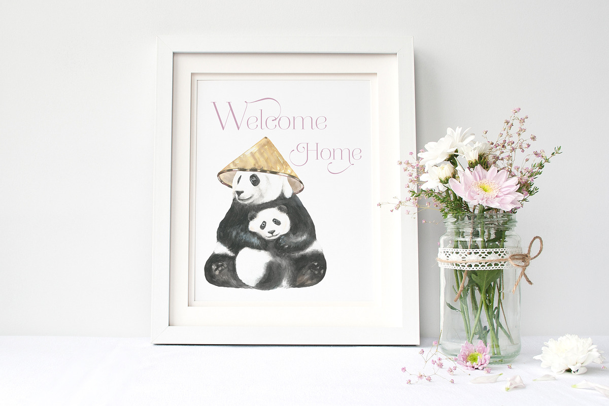 Watercolor Panda Family, an Animal Illustration by Catherine Wheel (Photo 13 of 17)