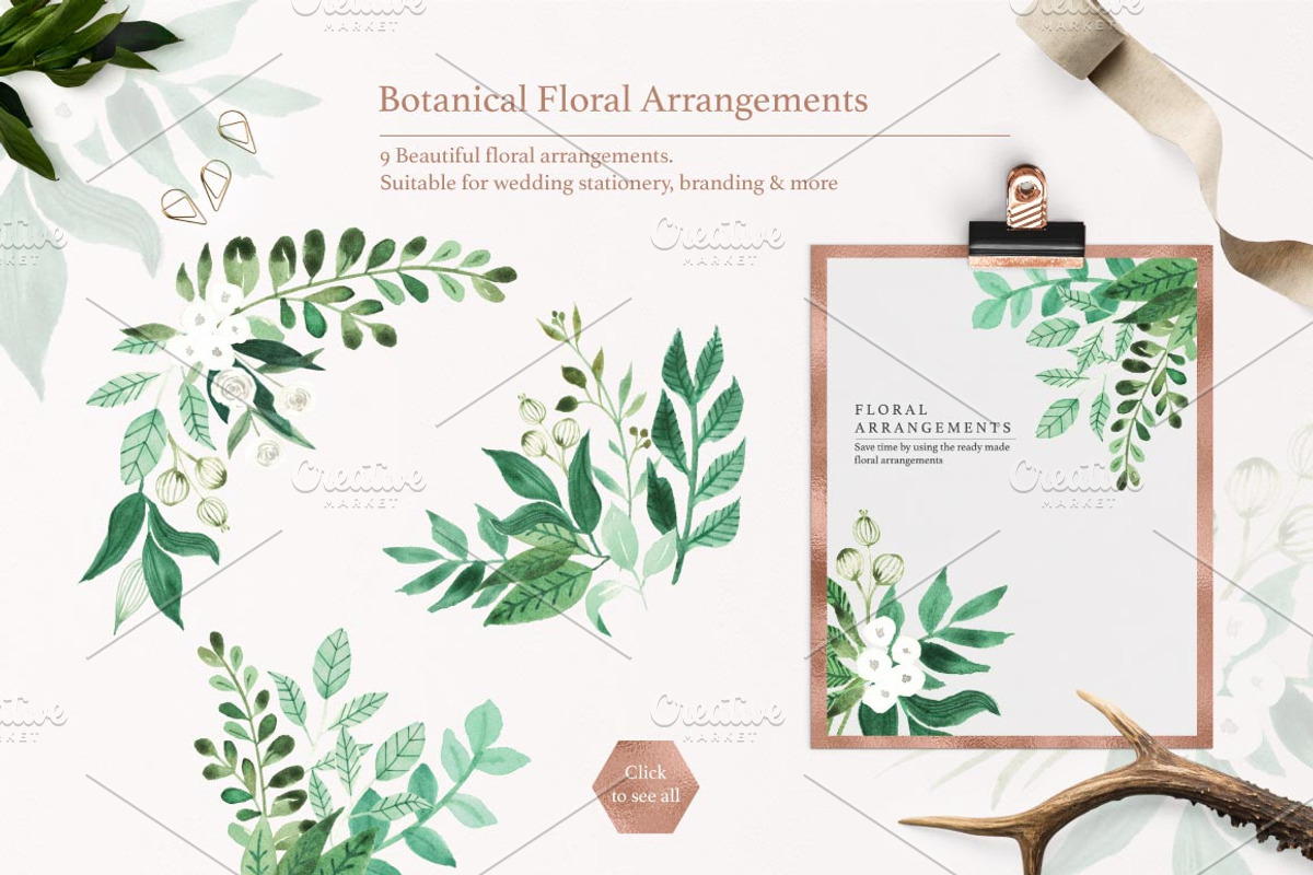 Botanist Watercolor Greenery Leaves, a Texture Illustration by Momo Studio (Photo 4 of 9)