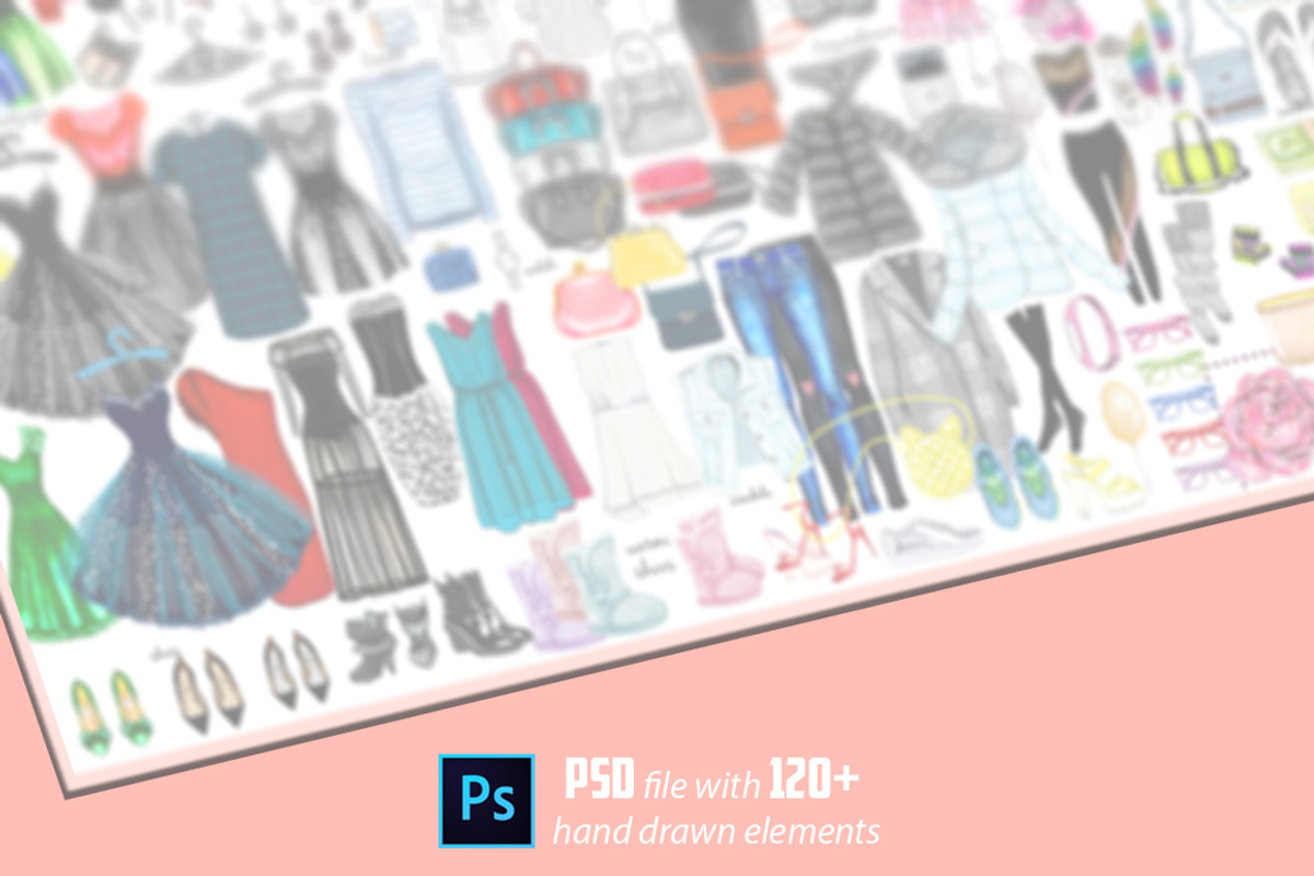 Mega Bundle. Fashion big set, an Illustration by A.Lila (Photo 3 of 3)