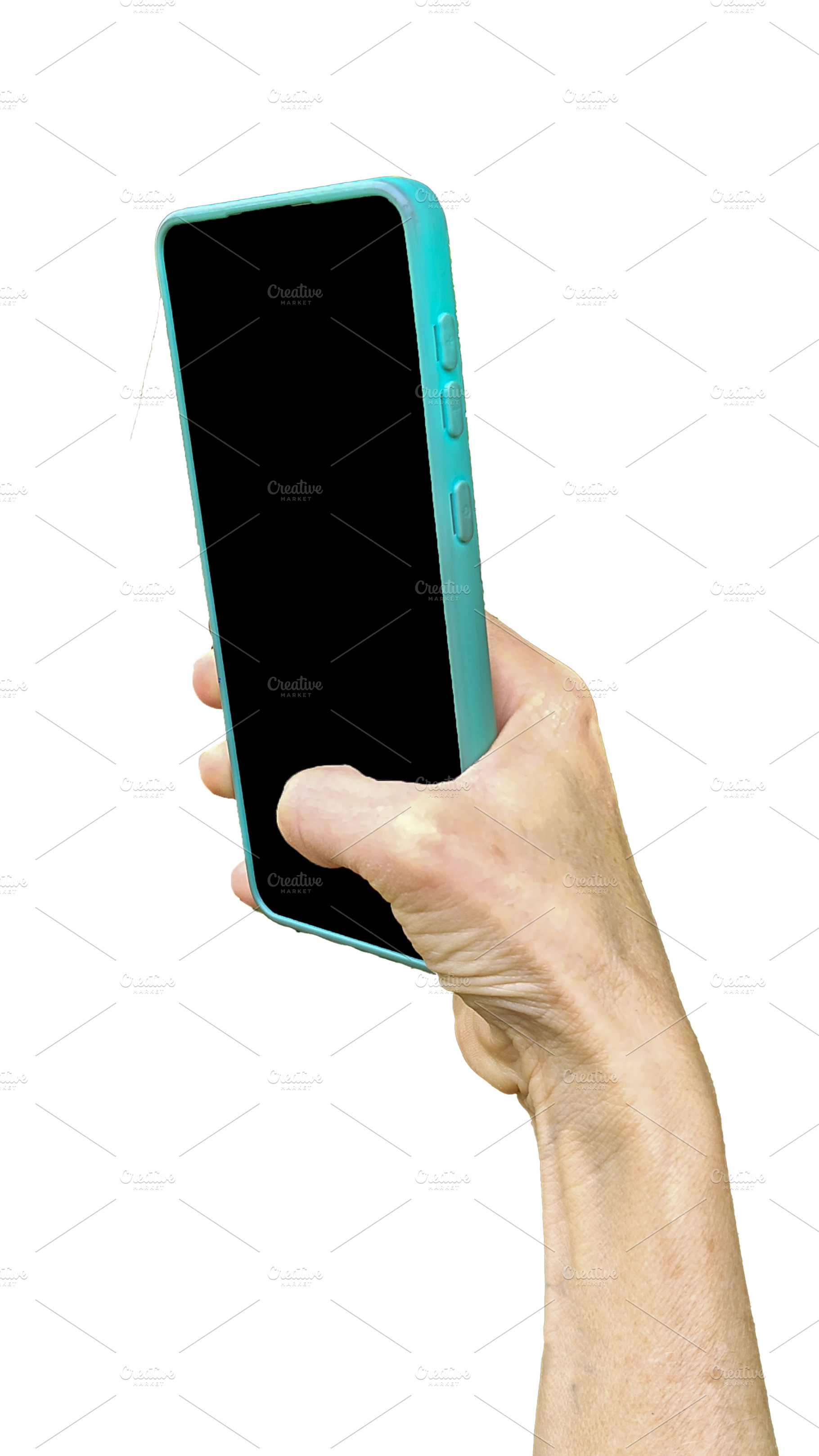 Isolated image of a hand taking a photo with smartphone, a Technology Photo by DanFLCreativo