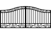 Classic Wrought Iron Gate Silhouette, an Object Graphic by Designer_Momina (Thumbnail 3 of 9)