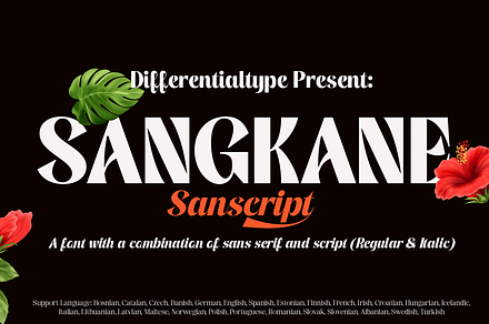 Sangkane Sanscript - Modern Font Duo, a Script Font by Differentialtype