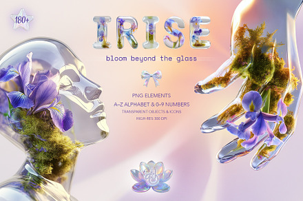IRISE: Fantasy Glass 3D Pack, an Object Graphic by alonahaidash