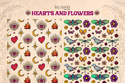 Hearts and Flowers Boho Vintage Set, a Decorative Illustration by Ink Stories (Thumbnail 14 of 24)