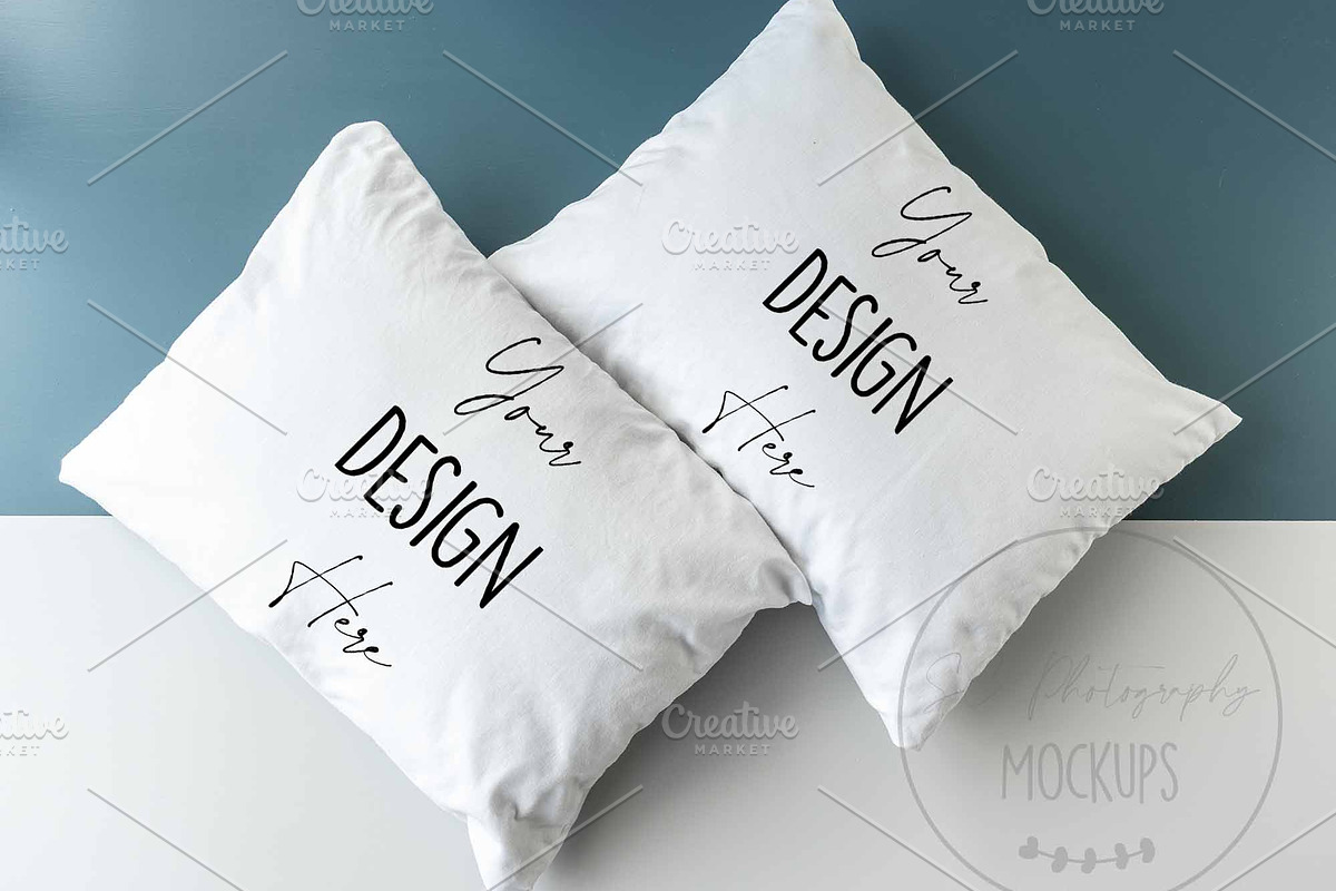 Twin Pillowcase Flat Lay Mockup JPG, a Beauty & Fashion Photo by SC Photography & Design (Photo 1 of 2)