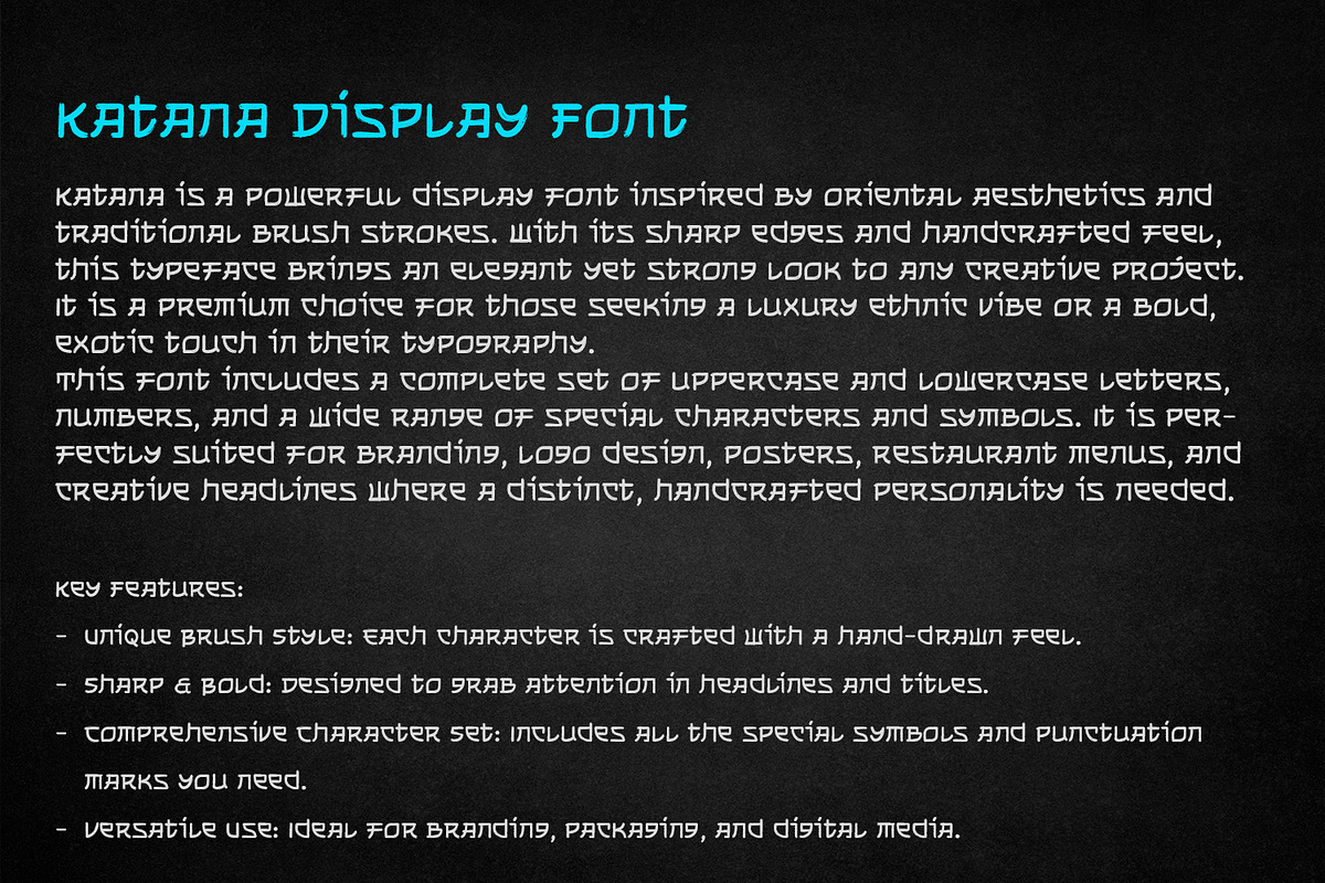 Katana - Elegant Japanese Samurai, a Handwritten Font by OWPictures (Photo 10 of 11)