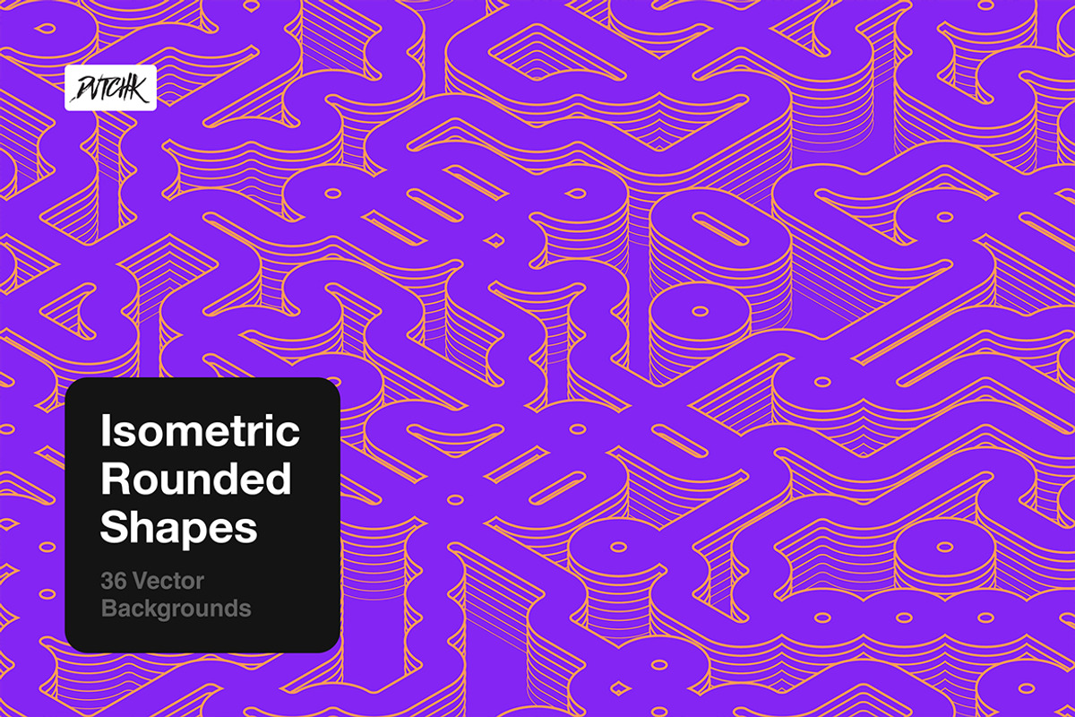 Isometric Rounded Shapes, a Background Graphic by dvtchk (Photo 3 of 15)