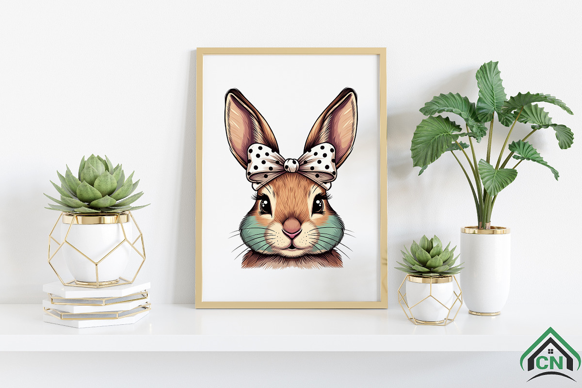 Coquette Bunny Bow Easter PNG, an Illustration by Craft Nest (Photo 6 of 6)