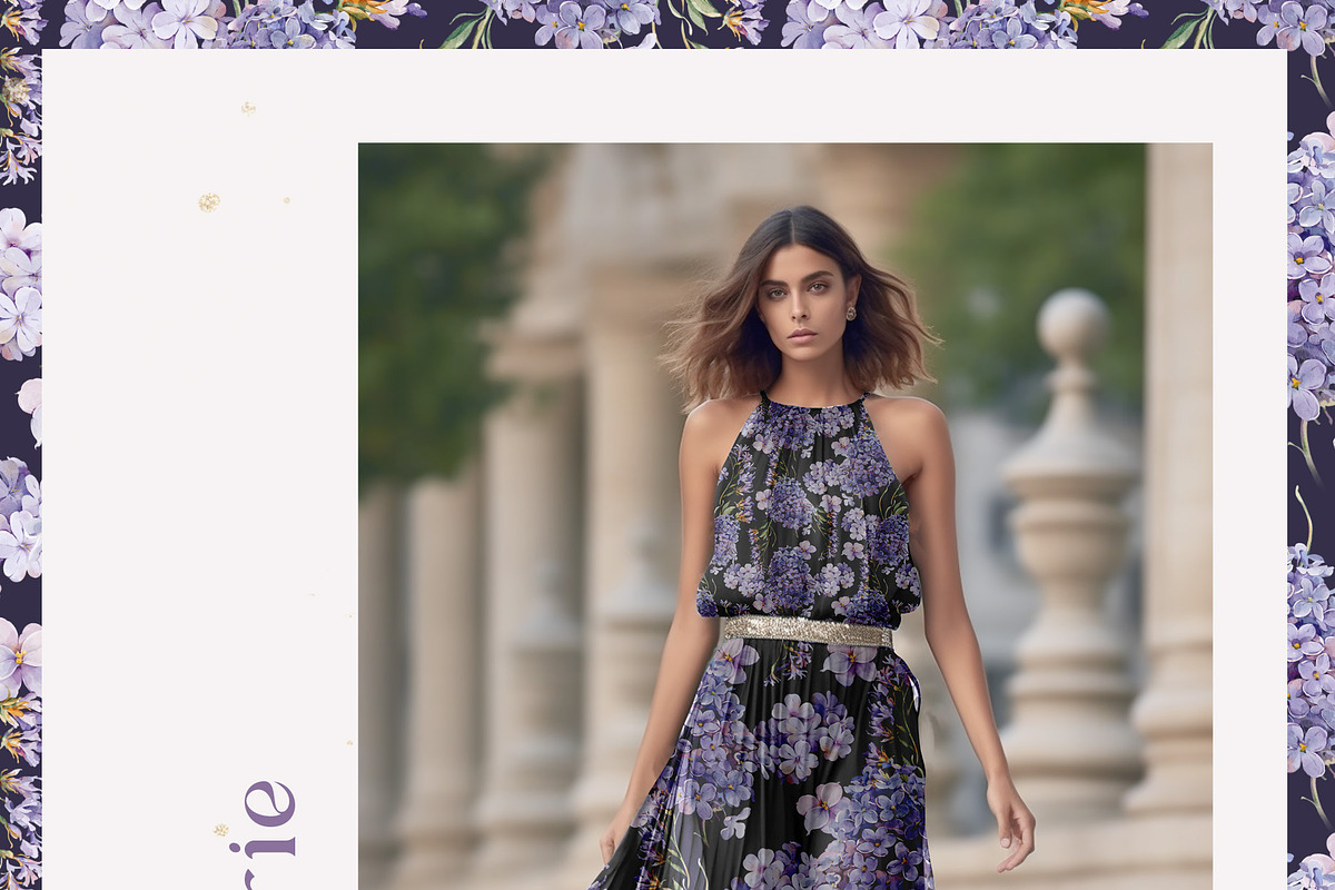 Watercolor Violet Floral Collection, a Decorative Illustration by Damian Roh (Photo 13 of 14)