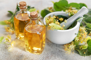 Linden flower essential oil preparation for aromatherapy, a Health & Medical Photo by Olena Rudo