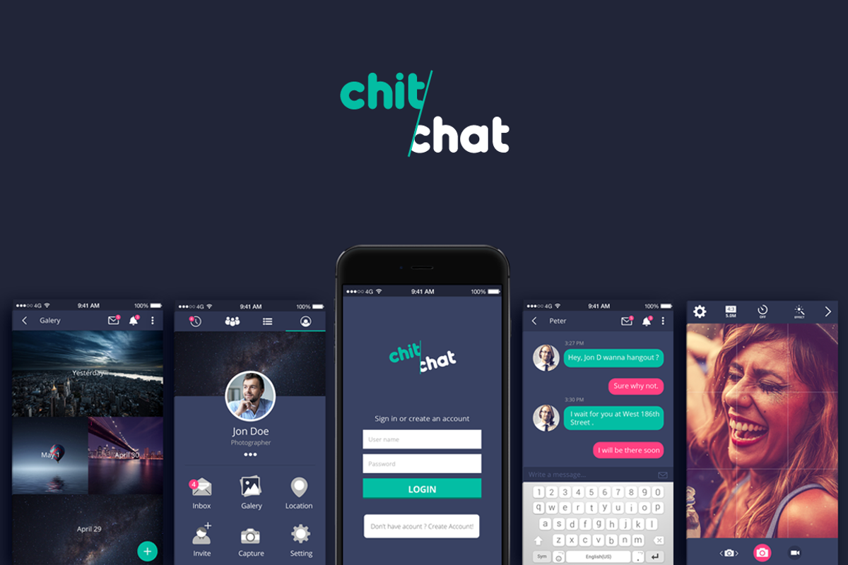 chitchat (Chatting App UI), an UI Kit Template by Rebound  (Photo 3 of 6)
