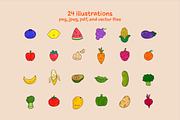 Cutie Fruit & Veggie Illustrations, an Illustration by Ashley Acevedo (Thumbnail 2 of 6)