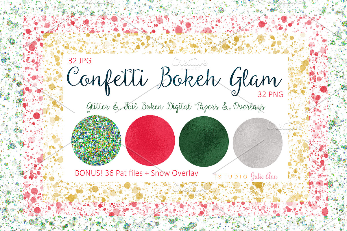 Confetti Bokeh Glam + BONUS, a Pattern Graphic by Studio Julie Ann (Photo 1 of 7)