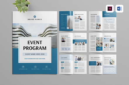 Event Program Brochure, a Brochure Template by Leaflove