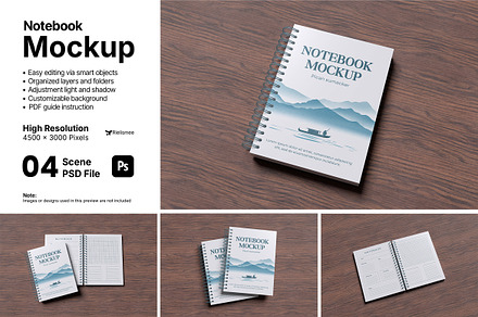 Notebook Mockup Bundle Set