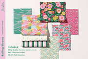 Rolling Blooms seamless patterns, a Pattern Graphic by Flora Wild Designs (Thumbnail 5 of 5)