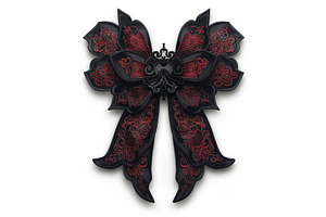 Intricately Designed Black and Red, an Illustration by tilialucida