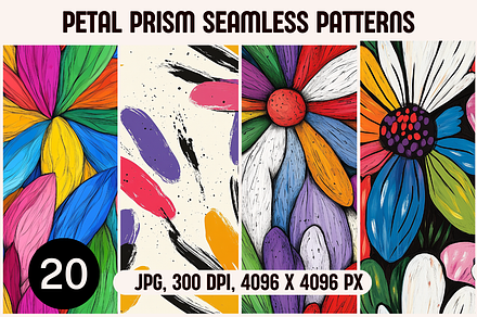 Petal Prism Seamless Patterns, a Pattern Graphic by PrintHaven Designs