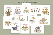 Country Cottage Charm Watercolor, a Decorative Illustration by Anna Druzhkova (Thumbnail 11 of 32)