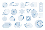 Mid-Century Retro Spiral Shapes, an Object Graphic by Boo Guevara Shop (Thumbnail 4 of 4)