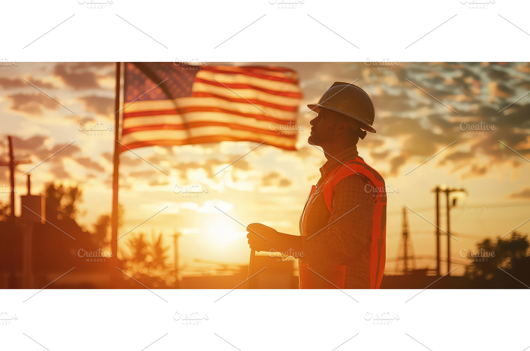 American construction worker at, an Industrial Photo by piter.goskov