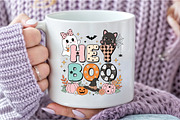 Hey Boo Retro Halloween PNG, a Seasonal Illustration by DreamCafeArt (Thumbnail 7 of 7)