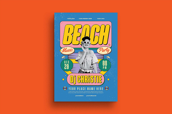 Beach Music Party Flyer