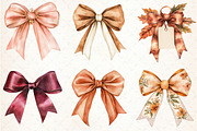 Autumn Coquette Bows Clipart, an Illustration by Libby Wishes (Thumbnail 4 of 6)