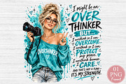 Overthinker Girl Mental Health Quote, a Seasonal Illustration by Rose Art (Thumbnail 1 of 4)