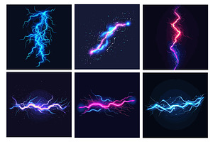 Electric lightning posters, an Illustration by Stock-Smart-Start
