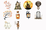 Victorian Halloween Clipart, an Illustration by Design Market (Thumbnail 4 of 5)