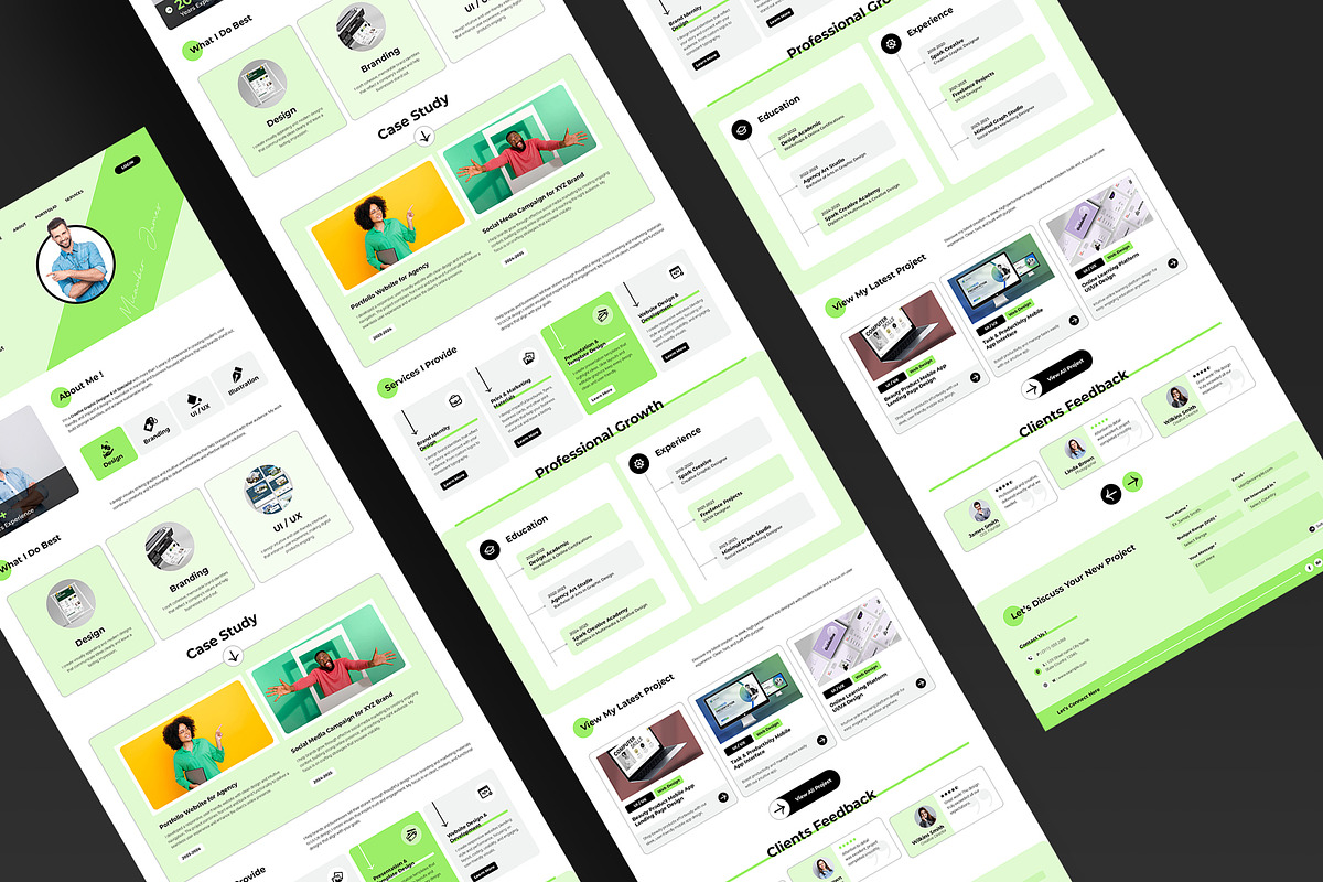 Personal Portfolio Website Layout preview 5